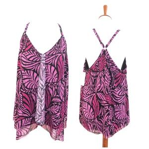 SWIMSUITS FOR ALL NWT Flowy Hanky Tankini Swim Top Plus Sz 22